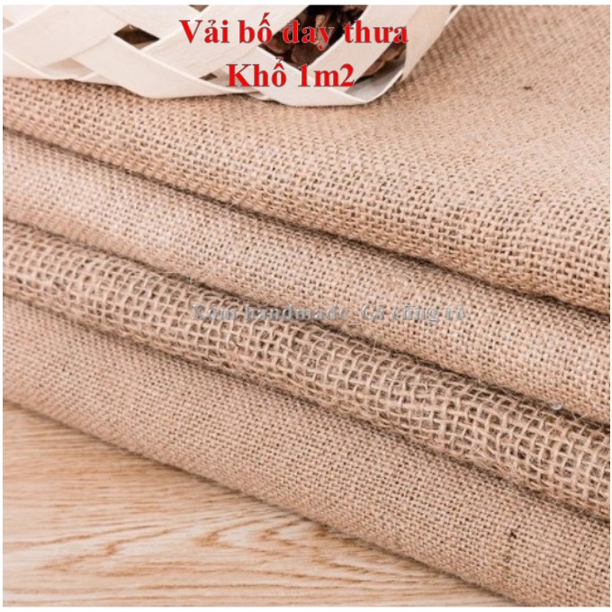 Vải bố canvas, khổ 1m2, vải đay, vải bố, làm phông nền chụp ảnh, handmade, decor, rèm cửa, khăn trải bàn, dài 1m