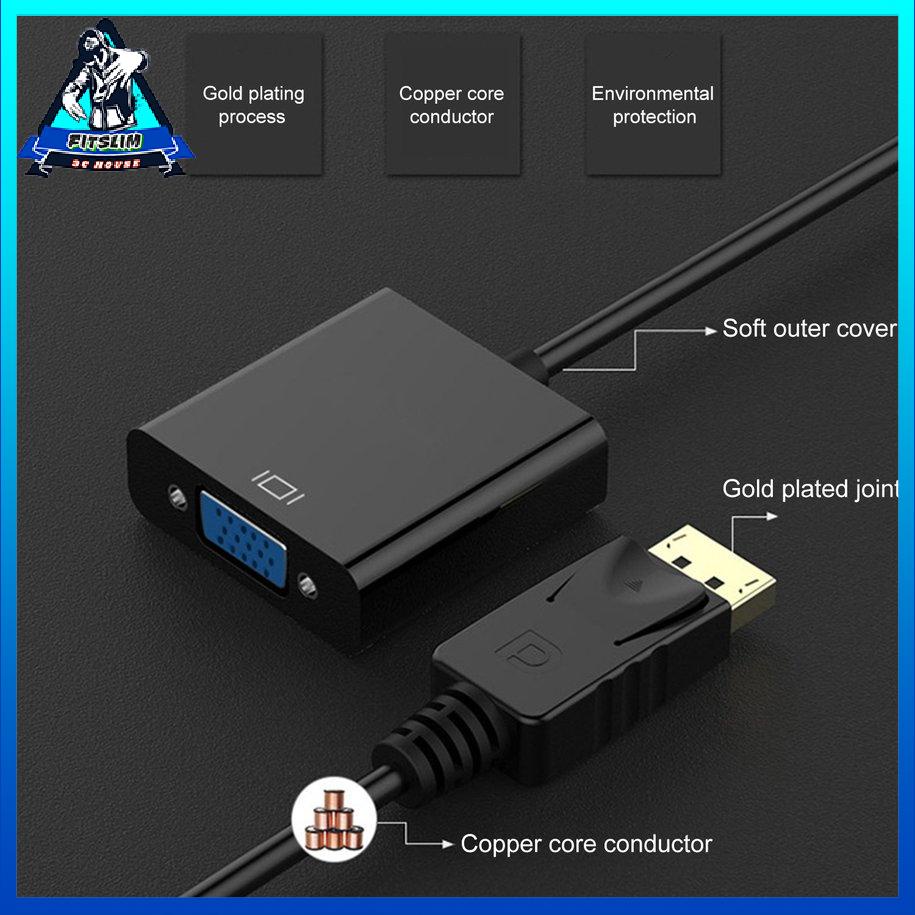 Cổng hiển thị DP Cáp chuyển đổi Nam sang VGA Nữ cho Máy tính xách tay PC [8/9]