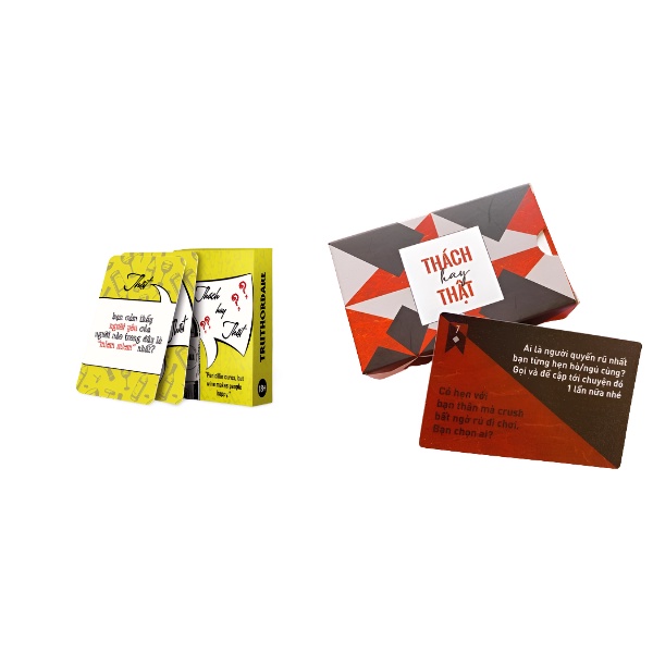 Combo bộ bài gây cười "THÁCH HAY THẬT 1 - 2" - 100 thử thách cho bạn bè hội nhóm đem lại cảm xúc bay bổng