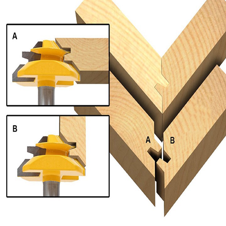 Mũi phay ghép góc vuông ❤️FREESHIP❤️ mũi phay ghép ván 45 độ - mũi phay gỗ