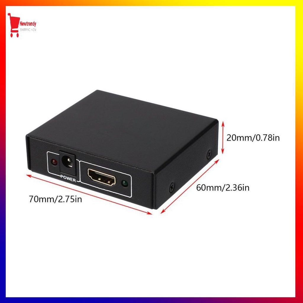 Thiết Bị Khuếch Đại Âm Thanh 2 Cổng Vào 1x2 Hdmi 0605 3d 1080p