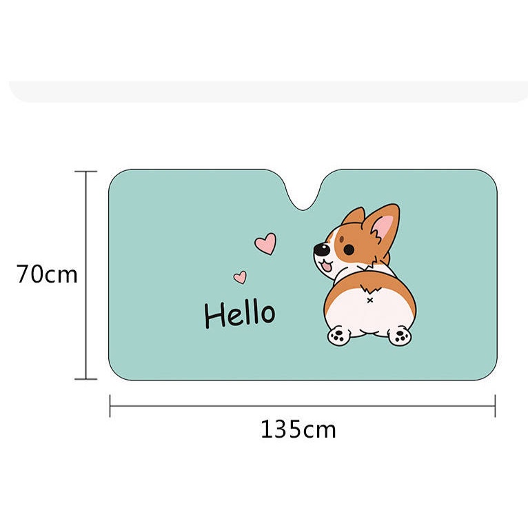 Tấm chắn che nắng chống gió họa tiết hoạt hình dành cho kính chắn gió xe hơi