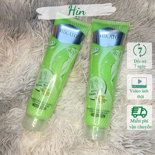 [DATE 2025] Muối tắm tẩy tế bào chết , tẩy vết thâm , trắng da trà xanh Hikato Hàn Quốc chính hãng  450g dùng cho Spa | BigBuy360 - bigbuy360.vn