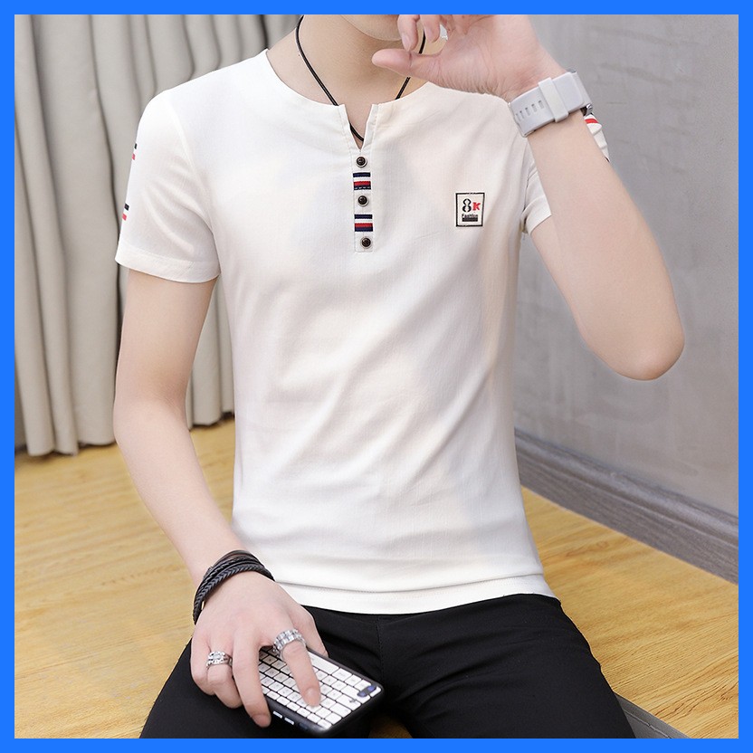 Áo thun nam TN33 cổ kiểu sợi tre đẹp