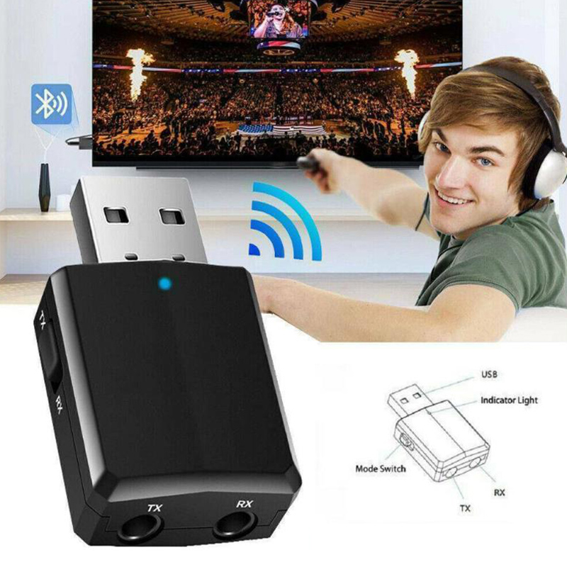 Bộ Chuyển Đổi Âm Thanh Usb Bluetooth 5.0 3 Trong 1 Cho Tv / Tai Nghe