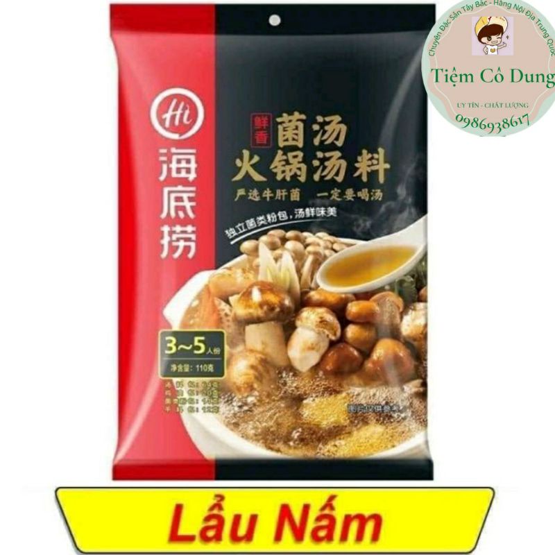 Gia vị lẩu haidilao _lẩu nấm nồi 3_5 người ăn)