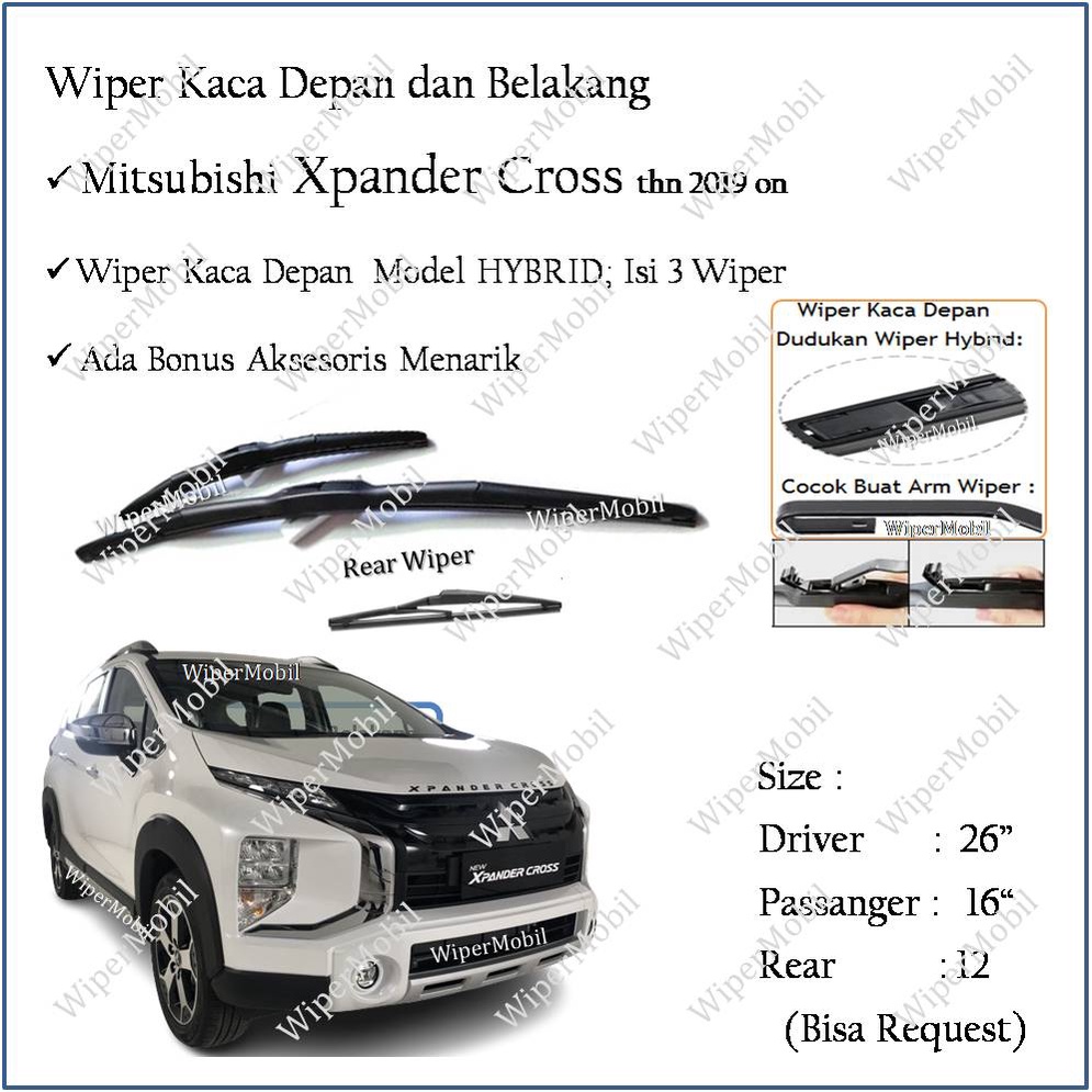 Cần Gạt Nước Kính Chắn Gió Phía Sau Dành Cho Xe Hơi Mitsubishi Xpander Cross 2019 2020 2021 2022 2023