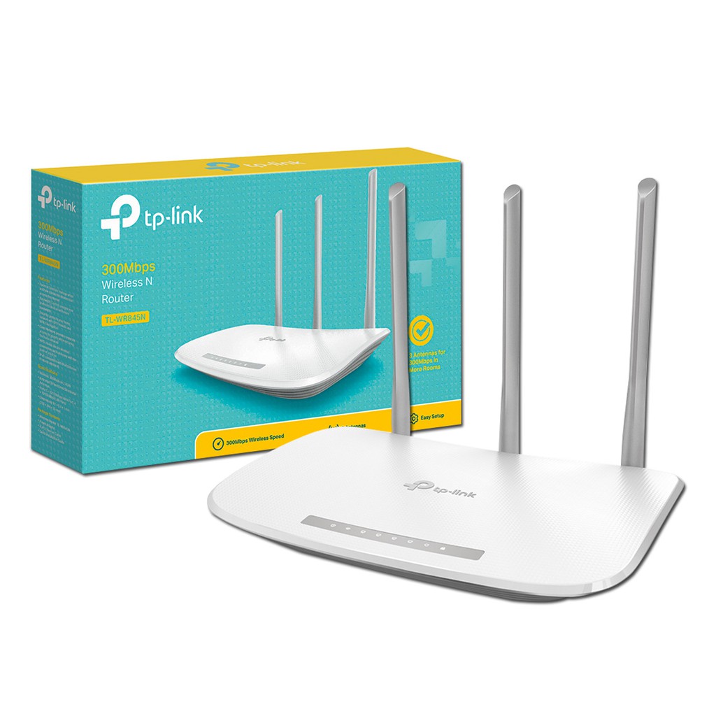 [Mã 157ELSALE hoàn 7% đơn 300K] Bộ Phát Wifi TP-Link 845N (TL-WR845N) Chính Hãng 3 ăng ten