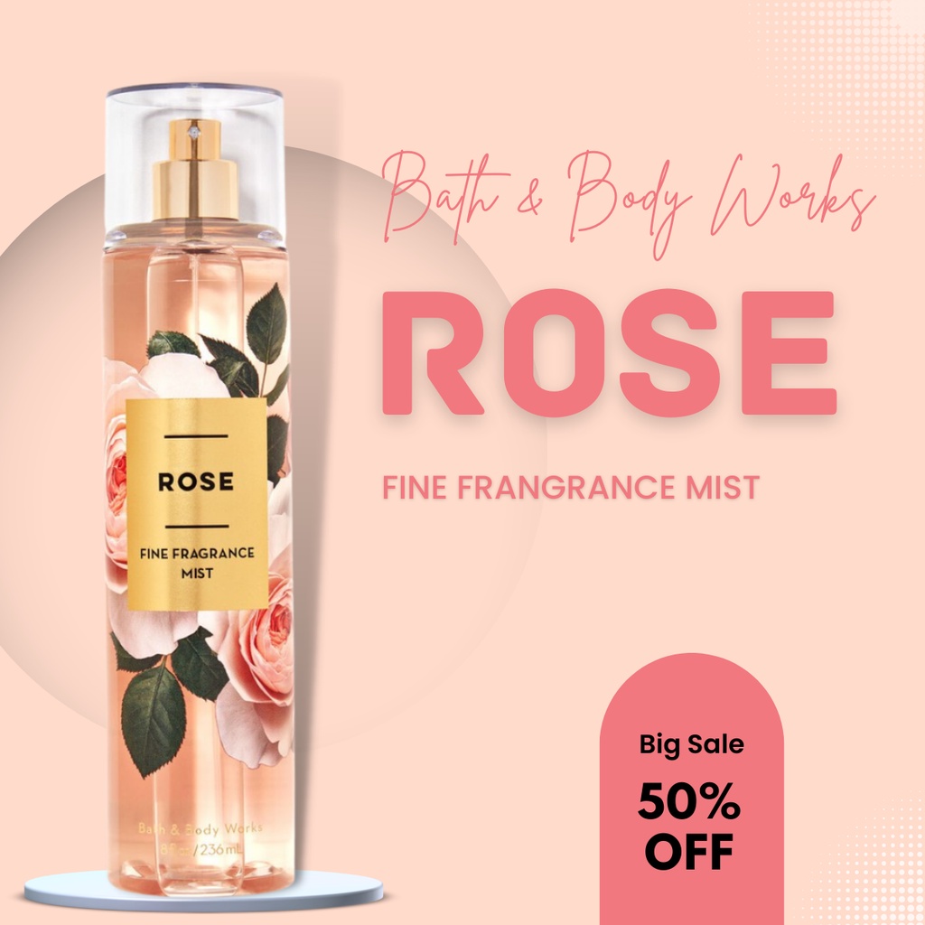 Xịt Thơm Toàn Thân Body Mist Bath And Body Works Rose Hương Hoa Hồng Say Đắm Chai 236ml