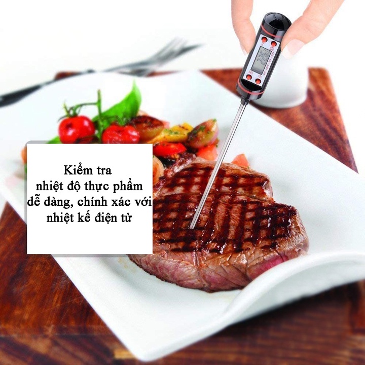 Nhiệt kế điện tử đo nước pha sữa cho bé, trẻ em, máy đo nhiệt độ thực phẩm nấu ăn, làm bánh, dầu, tắm cho phòng bếp