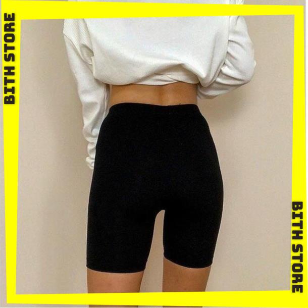 Quần legging lửng nữ ôm dáng tập thể thao mặc nhà tập gym thời trang, quần đùi legging ôm body chất đẹp