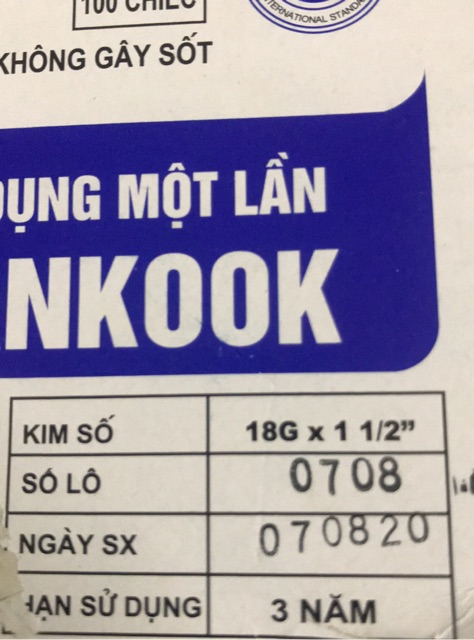 KIM LẤY THUỐC 18G , 20G, 23G, 25G - hộp 100c