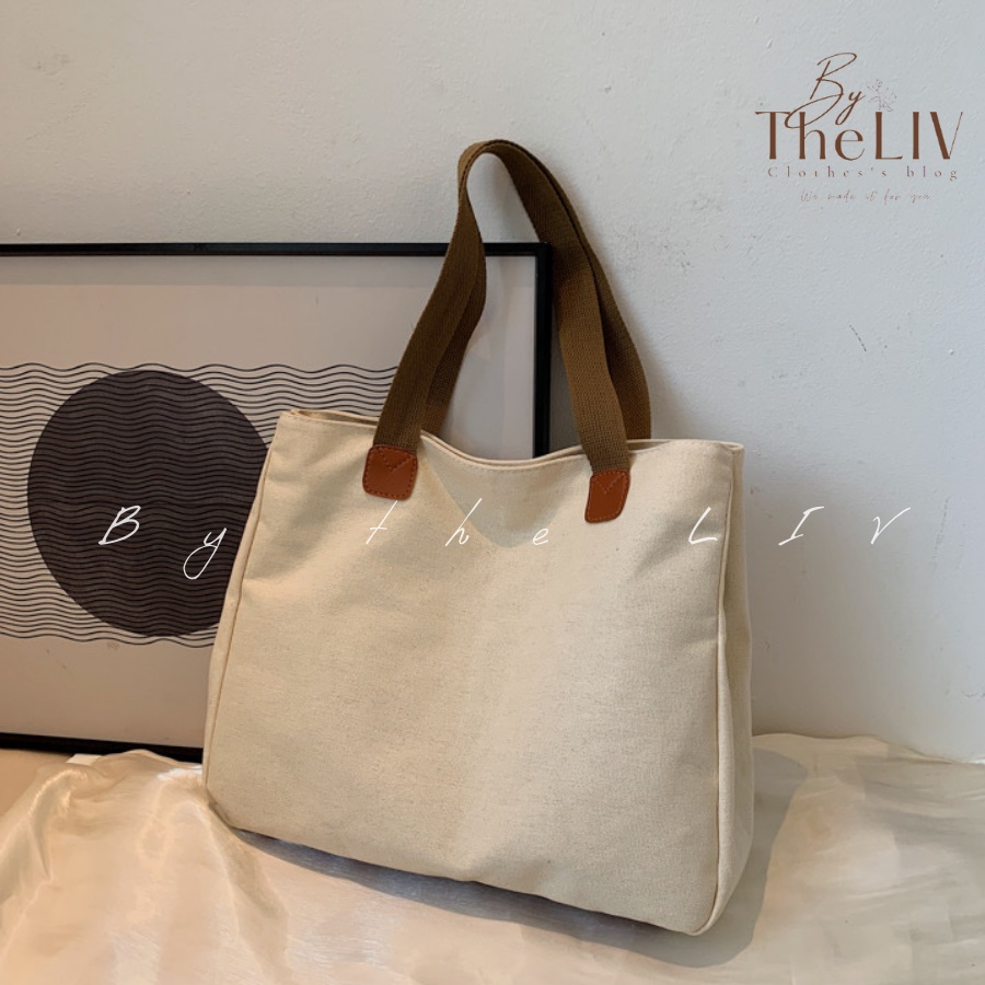 Túi tote CENI vải canvas dày phù hợp đi làm, đi chơi - HÀNG LOẠI 1