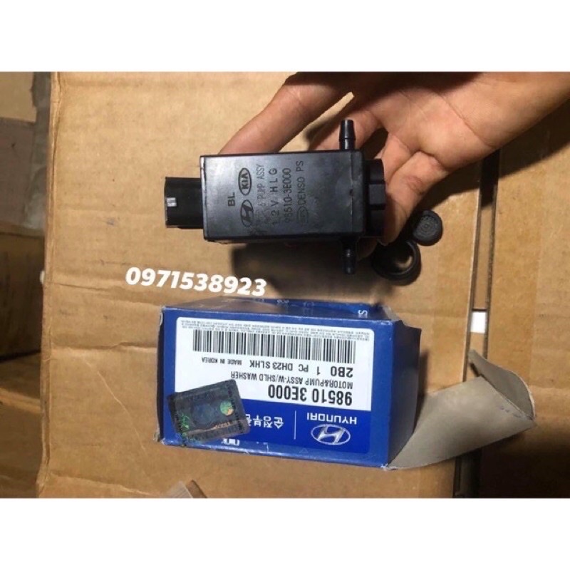 motor Bơm Nước Rửa Kính Có Gạt Sau 985103E000 985101W000 chính hãng, KIA HUYNDAI