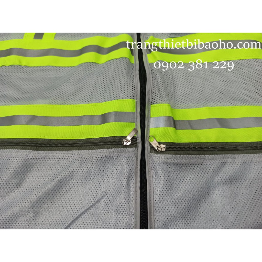 Áo ghi lê lưới phản quang 3 kéo khoác ngoài  - 4 màu lựa chọn