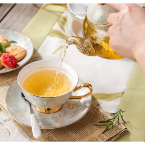 Ấm Chén Giữ Nhiệt Sứ Xương Cao Cấp Kèm Hộp. Bình Pha Bếp Đun Giữ Nhiệt Màu Vân Đá Cao Cấp. Ấm Pha Trà Có Bếp Đun