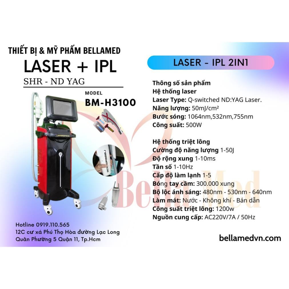 Máy triệt lông,  trẻ hóa da Laser - IPL 2in1 model BM-H3100