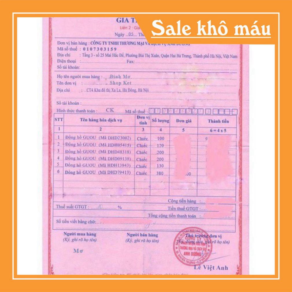 Đồng hồ nữ dây da mặt vuông G.u.o.u siêu xinh , da mềm bền