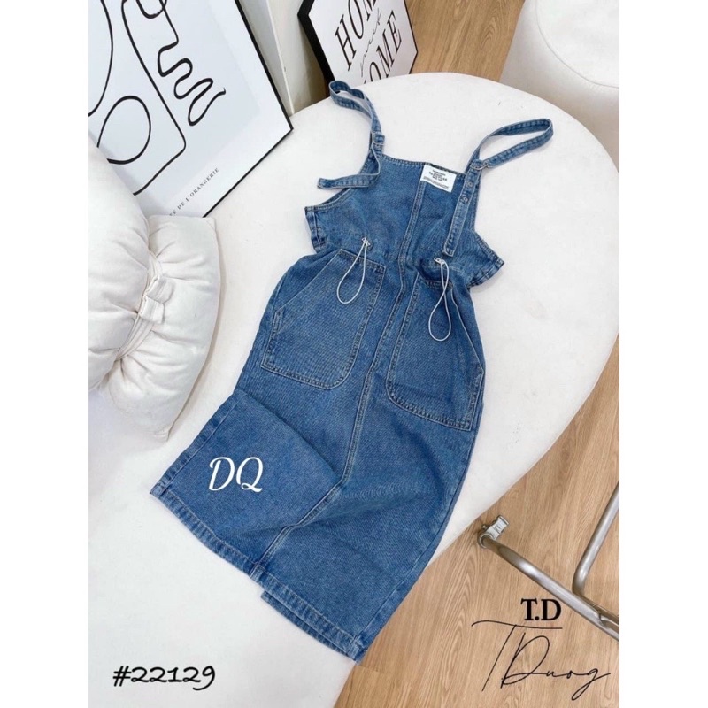 Đầm Yếm Jean Dáng Dài Rút Eo Siêu Xinh, Váy Yếm Jean Hàng Loại 1