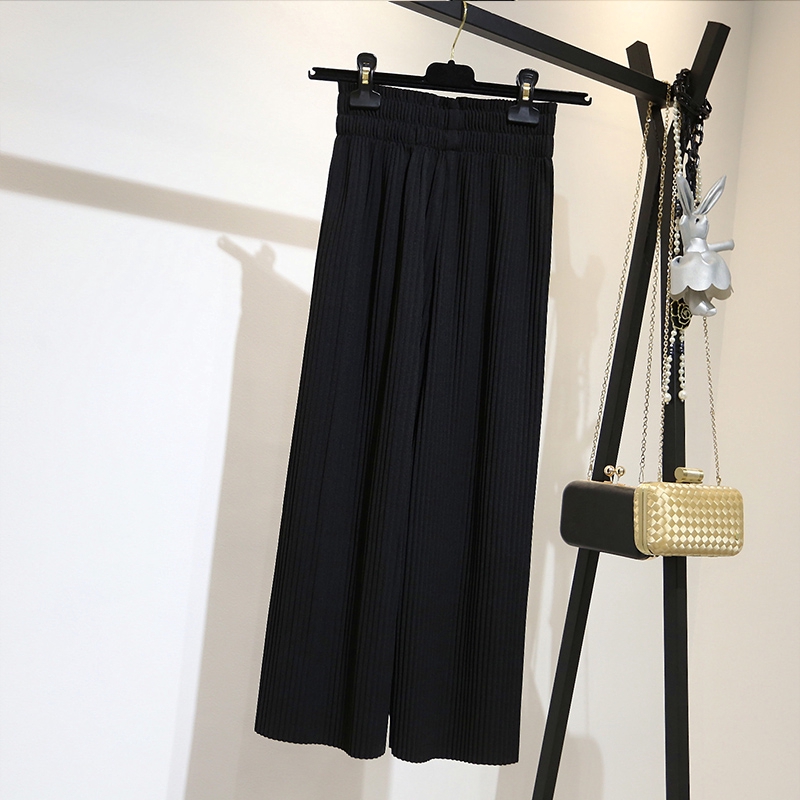 Quần Dài Ống Rộng Dáng Suông Xếp Ly Thiết Kế Dễ Thương Cho Nữ | BigBuy360 - bigbuy360.vn