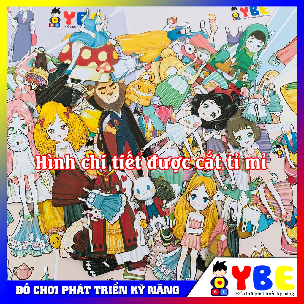 Đồ chơi thủ công búp bê giấy dành cho các bé gái từ 1 tới 10 tuổi giúp bé sáng tạo tính thẩm mỹ phát triển tư duy
