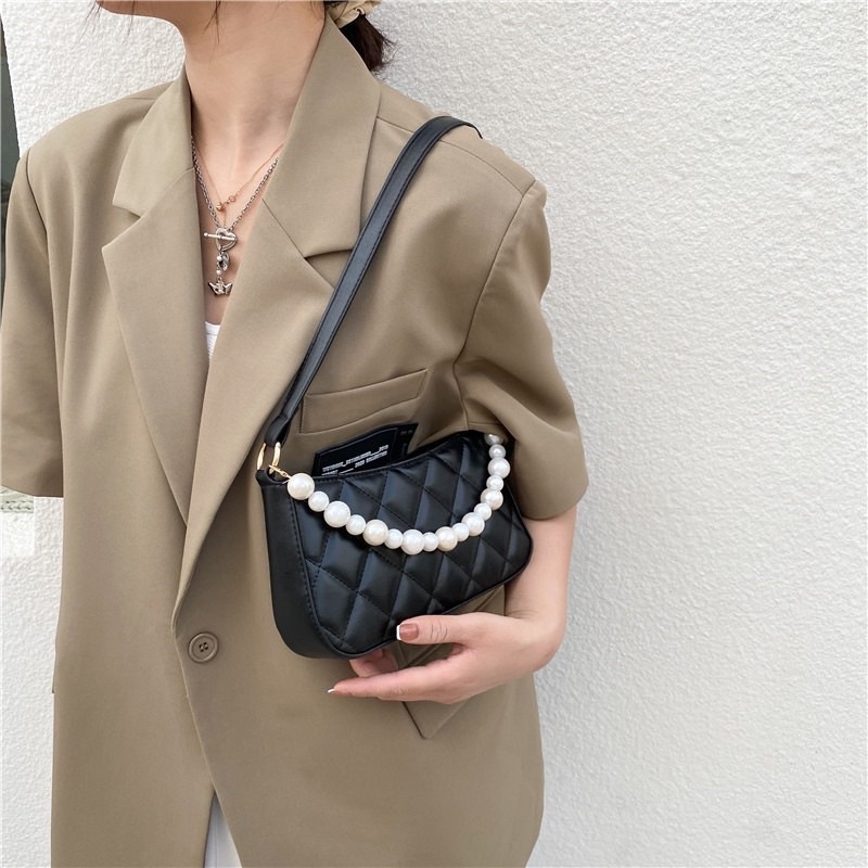 XẢ KHO_Túi kẹp nách quai ngọc xuất dư, chất da bóng, hàng chuẩn xịn