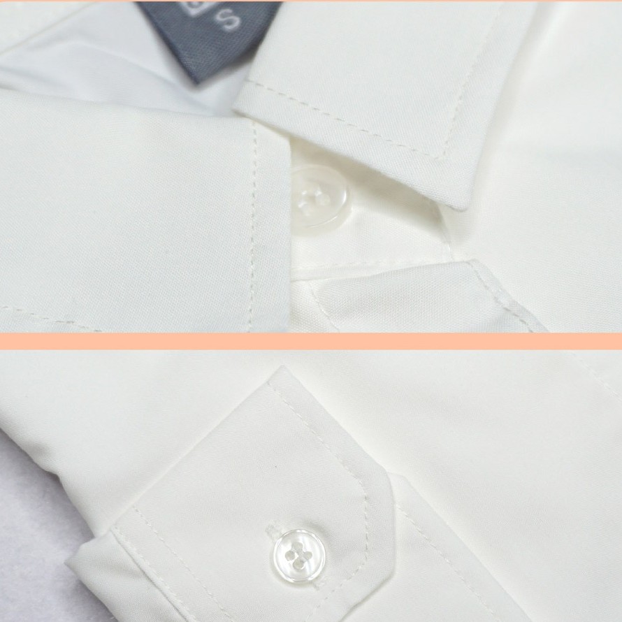 Áo sơ mi nữ dài tay chất cải lụa mềm , công sơ học sinh mặc được | BigBuy360 - bigbuy360.vn