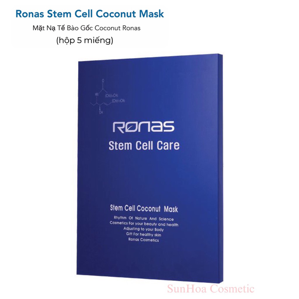 Mặt Nạ Tế Bào Gốc Ronas Stem Cell Coconut Mask (hộp 5 mask)