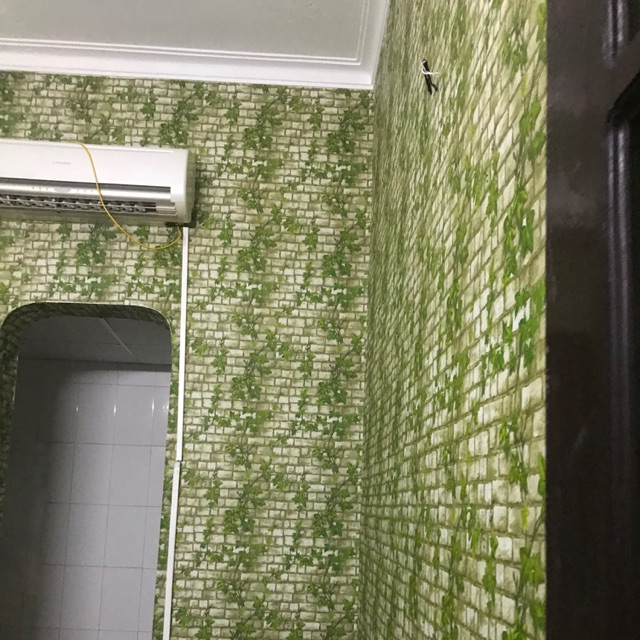 Giấy Dán Tường Gạch Dây Leo