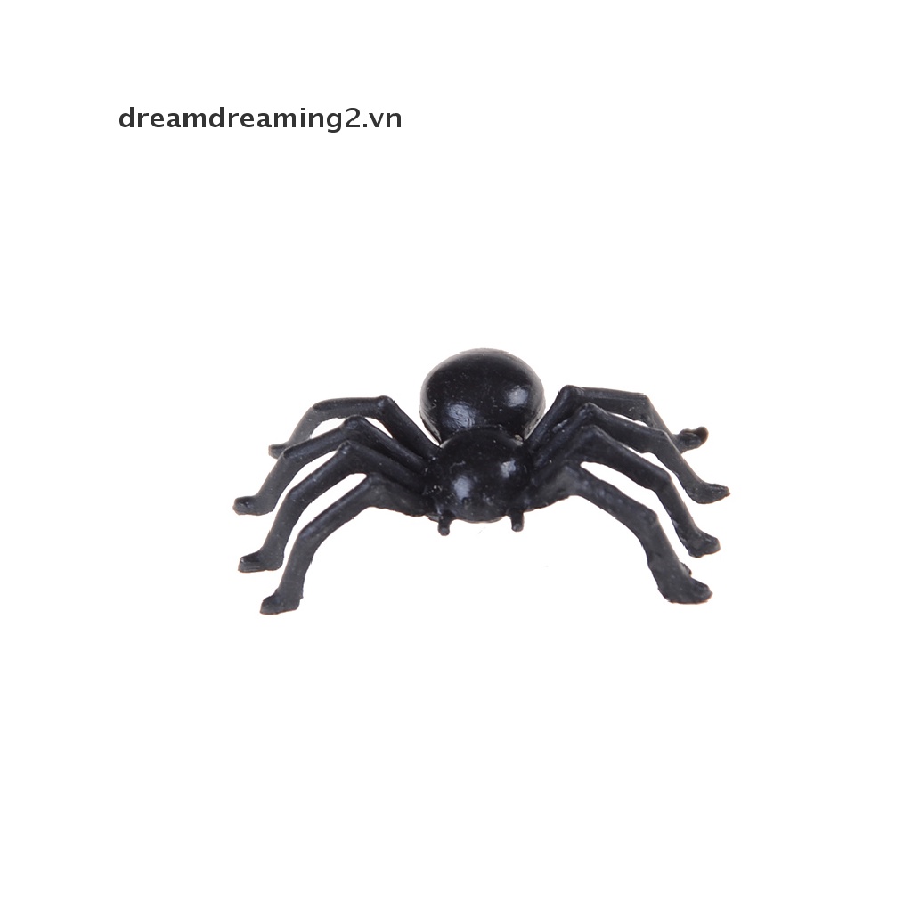Set 50 Nhện Giả Bằng Nhựa Màu Đen Vui Nhộn Trang Điểm Halloween