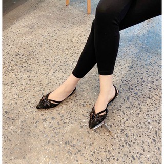 sandal  dạ đính đá