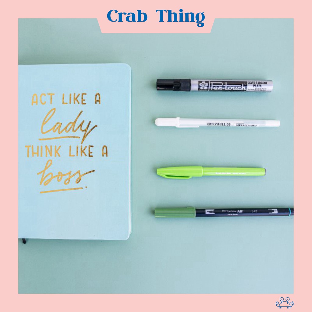 Crabthing Calligraphy Combo Sổ Bút Vở cho người mới bắt đầu - Mint