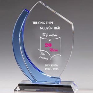 "FREE THIẾT KẾ " KỶ NIỆM CHƯƠNG IN ẤN THEO YÊU CẦU "Combo 5 kỷ niệm chương pha lê"