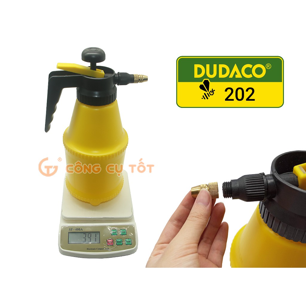 Bình xịt phun sương phun thuốc diệt muỗi 2 lít DUDACO 202 có lá gió dự phòng