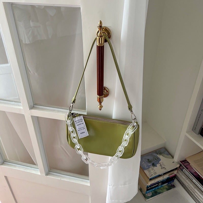 IELGY Túi Đeo Vai Bằng Acrylic Phối Dây Xích Thiết Kế Đơn Giản Thời Trang Sang Trọng Cho Nữ
