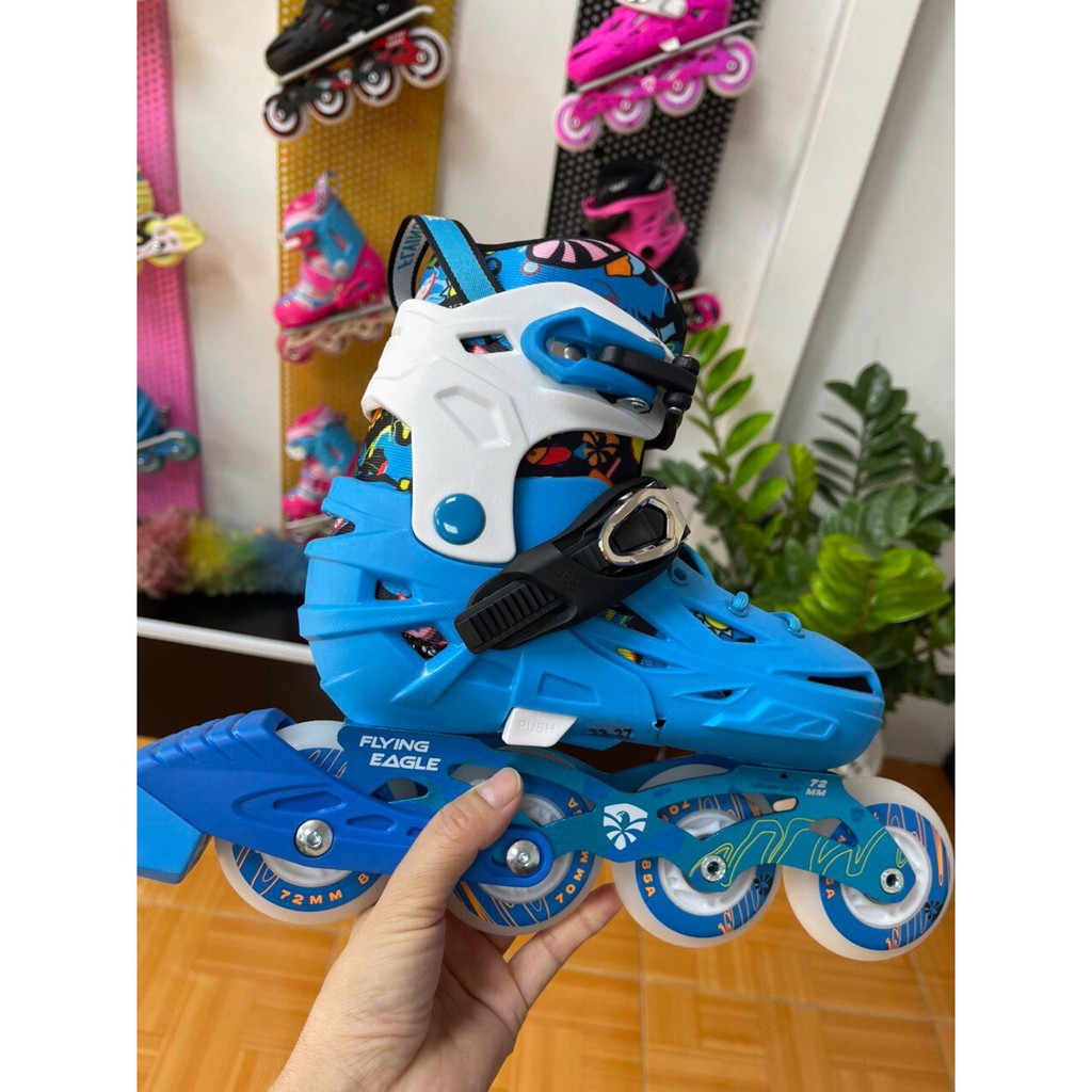 GIÀY TRƯỢT PATIN 8 BÁNH SÁNG - PATIN FLYING EAGLE Q8 ( 3 Màu ) SIÊU MỚI SIÊU HÓT