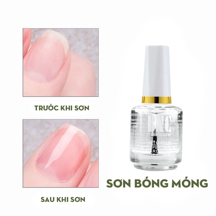 Sơn móng tay Nail &amp; Wax Co BNC trrong suốt loại sơn bóng dung tích 15ml