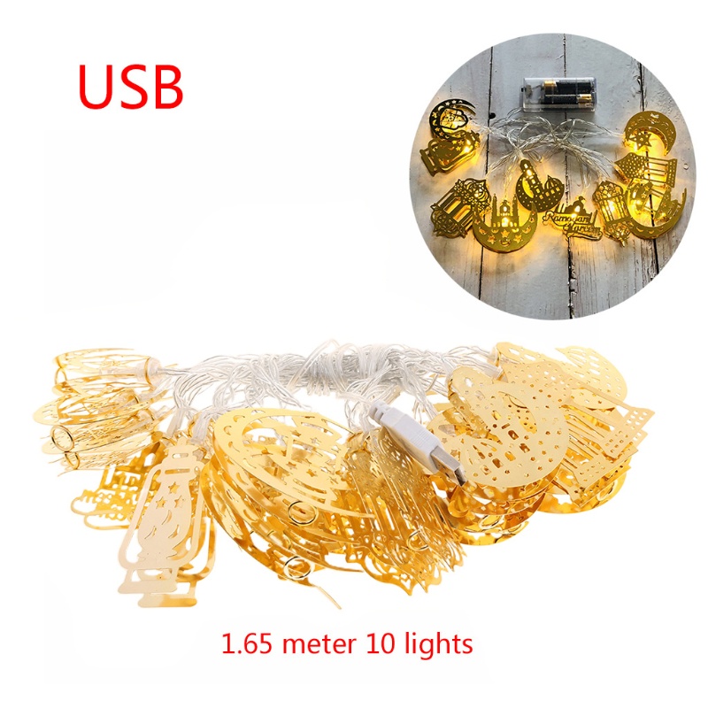 Dây Đèn LED Bằng ABS Chủ Đề Ramadan Dùng Trang Trí Tiệc Hồi Giáo