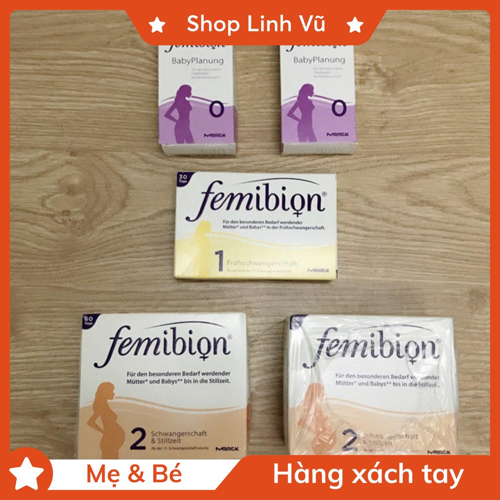 Vitamin bầu FEMIBION số 0,1 và số 2 của Đức - Vitamin, thực phẩm bổ sung và đồ dùng cho mẹ