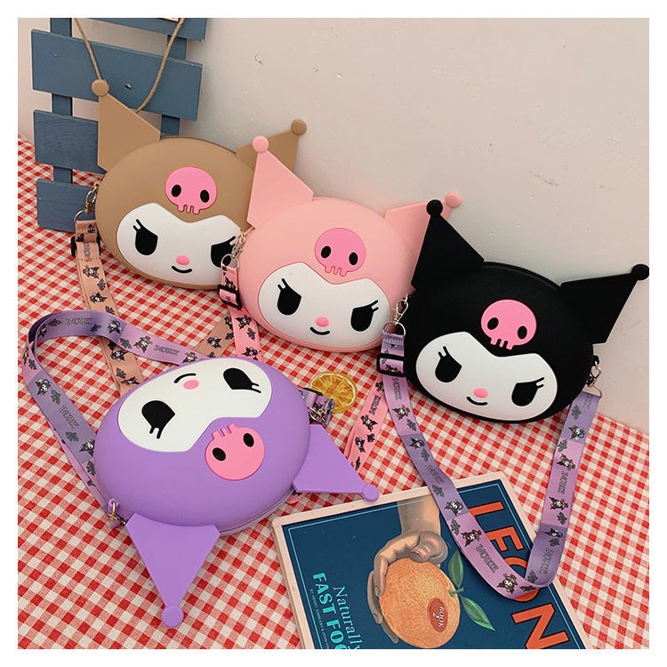 Túi Đựng Điện Thoại Di Động Tai Nghe Đa Năng Kawaii Sanrios Kuromi Bằng Silicon