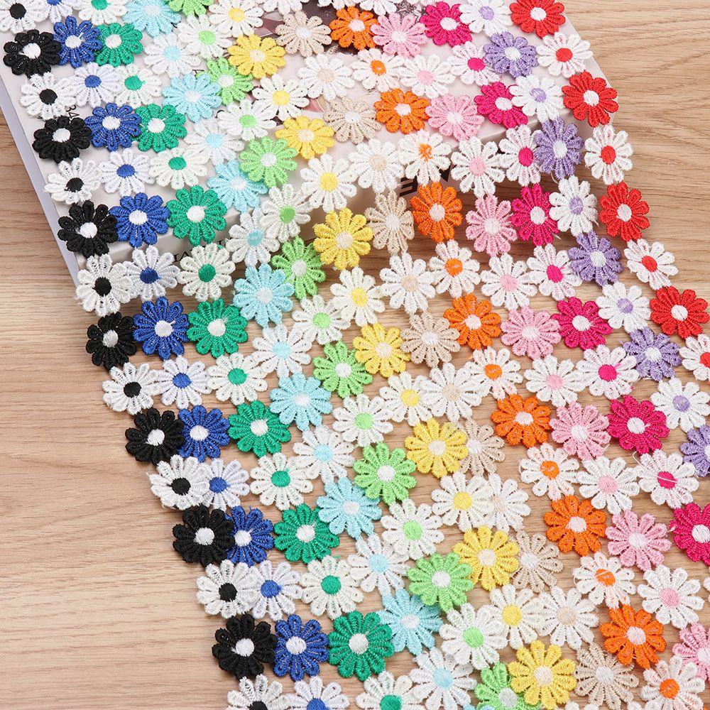 Cuộn Dây Ruy Băng 2 Yards 2.5cm Hai Màu Sắc Bằng Polyester Phối Ren Thêu Thủ Công