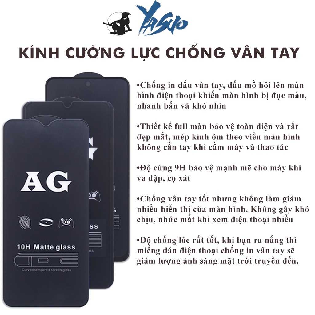 Kính cường lực Oppo A92 A93 A94 A95 Full màn hình màn trong suốt chống xước độ bền cao tặng bộ dán