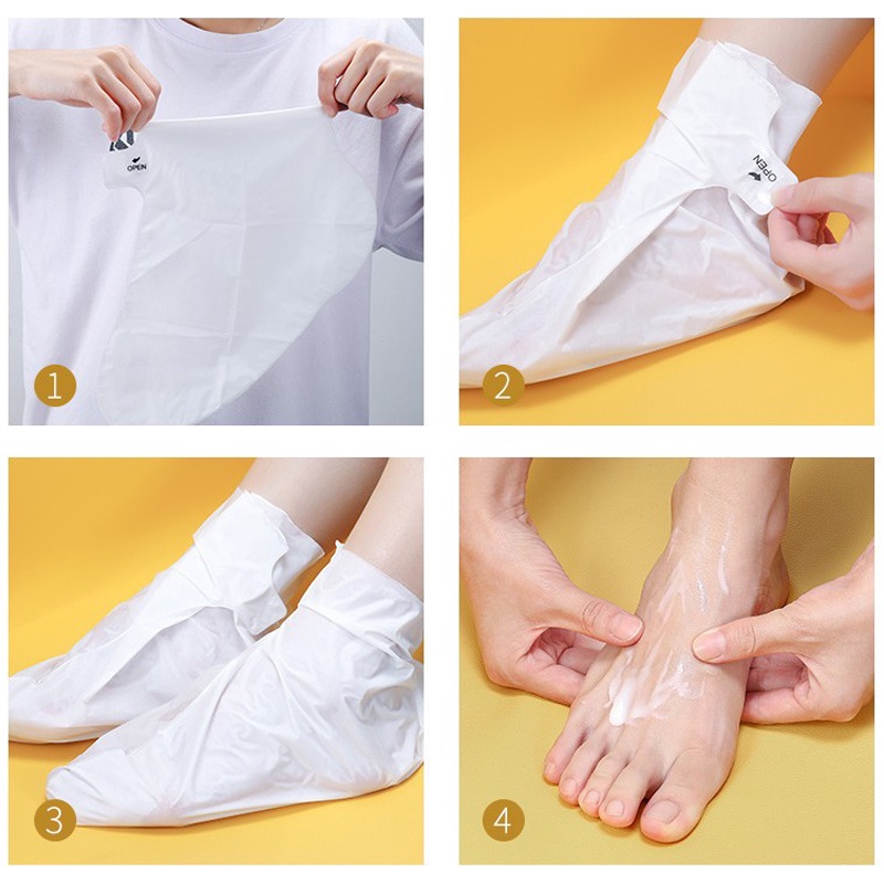 Set 1 Cặp Mặt Nạ Lột Da Chân Thành Phần Sữa Dê Chống Nứt Nẻ