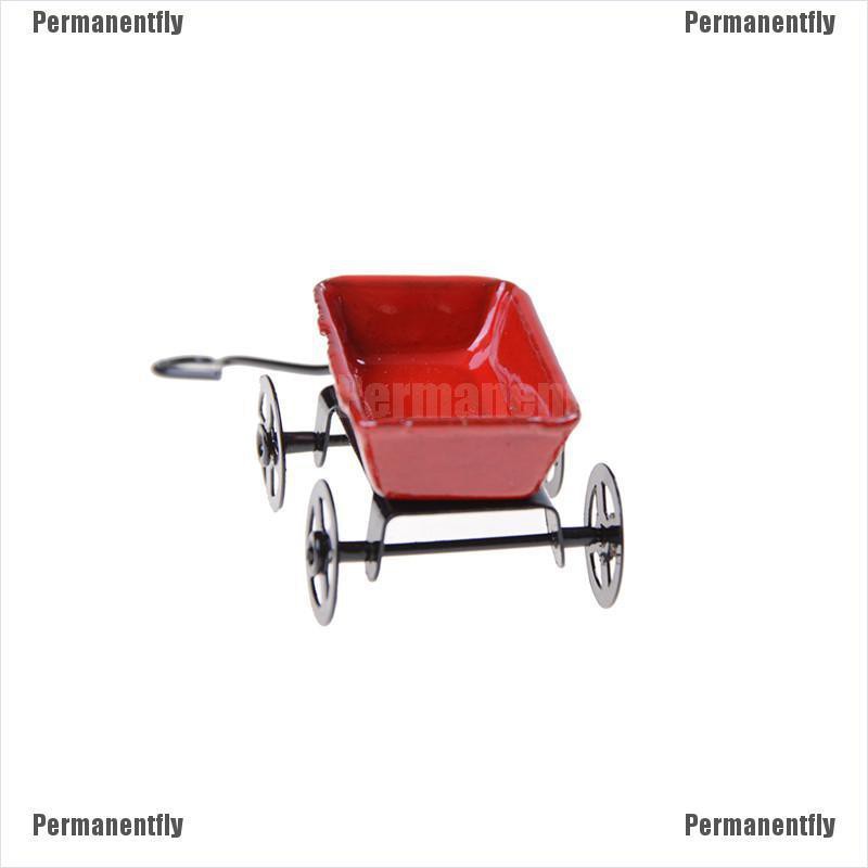 Mô Hình Xe Đẩy Bằng Kim Loại Trang Trí Nhà Búp Bê Tỉ Lệ 1: 12