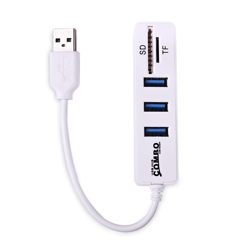 Hub chia 3 cổng USB và 2 khe đọc thẻ nhớ