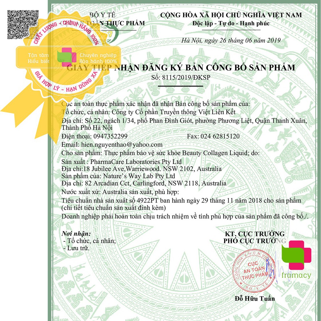 Nature's Way Beauty Collagen Shot thủy phân (10x50ml)/Collagen Liquid dạng nước (500ml), Úc có hạt nho và vitamin E | BigBuy360 - bigbuy360.vn