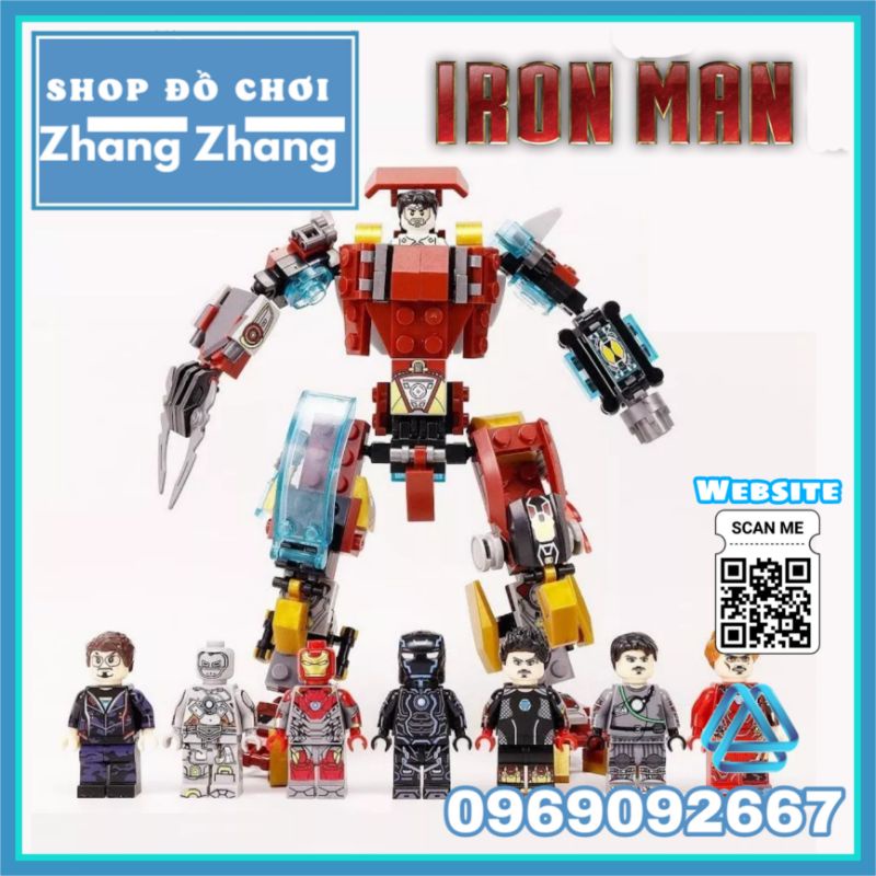 Đồ chơi Xếp hình Người sắt Iron Man tiến sĩ Tony Stark Minifigures Sy1182