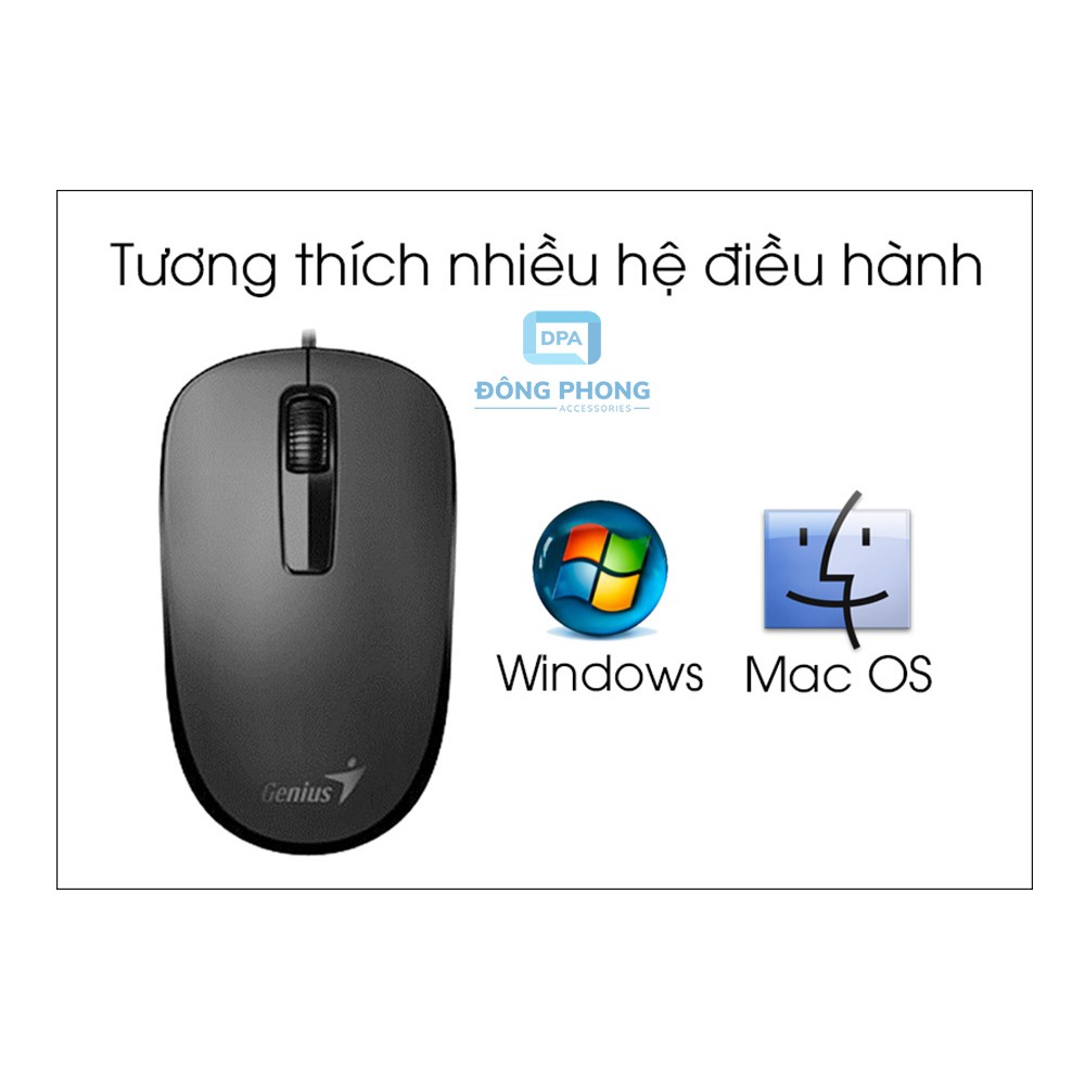 Combo Chuột Genius Có Dây Tặng Kèm Lót Chuột Cao Cấp