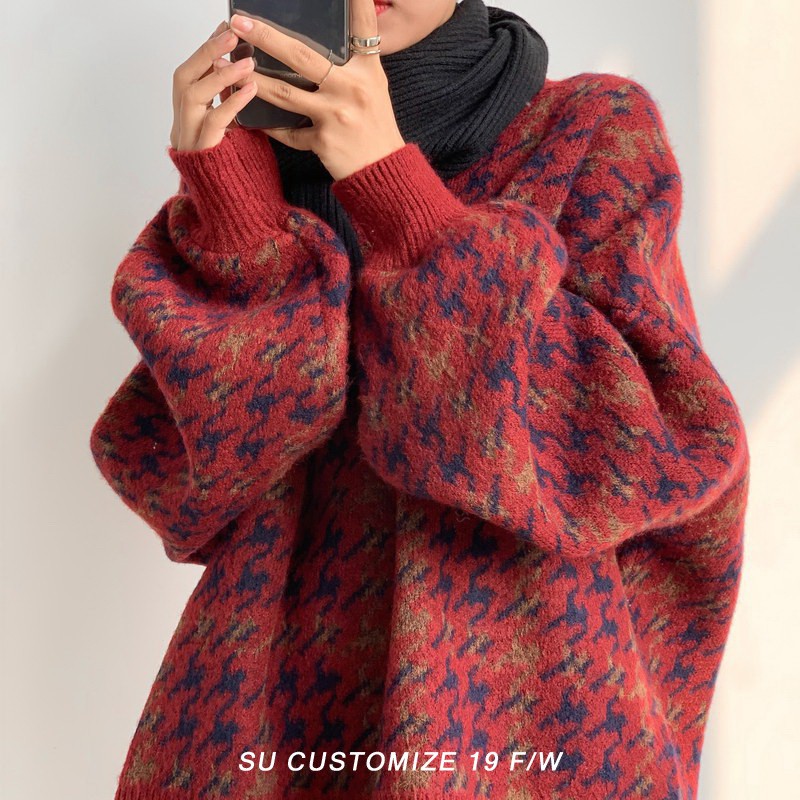 Áo Sweater Cổ Lọ Dáng Rộng Chất Liệu Dày Dặn Mềm Mại Thời Trang Mùa Đông Phong Cách Hồng Kông Cổ Điển Cho Nữ | BigBuy360 - bigbuy360.vn