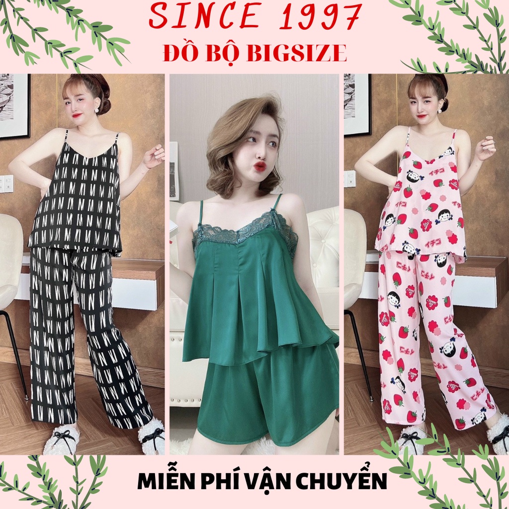Đồ bộ bigsize 2 DÂY Mango 50-71kg, Since1997 Pijama, Đồ ngủ lụa Mango cao cấp loại 1 mềm mướt
